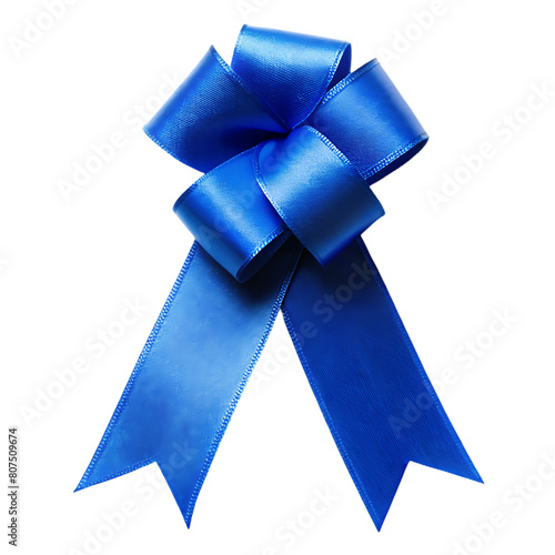 3d rendering of blue november ribbon for marketing compositon