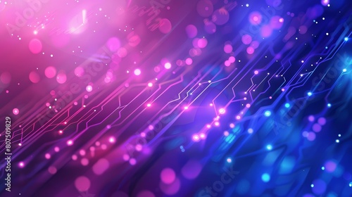 Blue and Purple technology background circuit intertwines seamlessly, symbolizing advanced network solutions, Sharpen with copy space