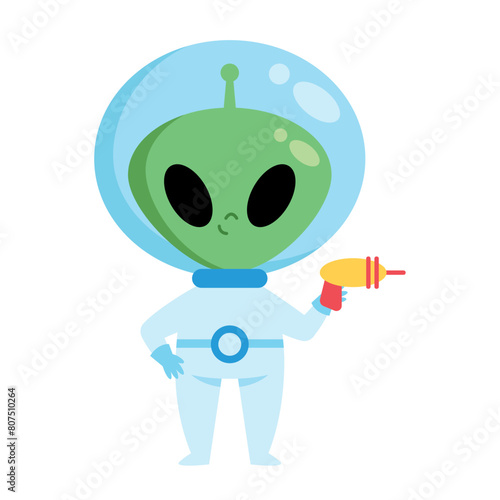 alien with spacesuit