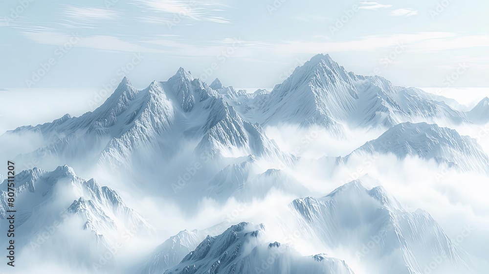 breathtaking mountain landscape under a clear blue sky