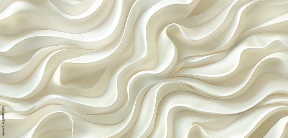 Fototapeta premium Wavy texture in white