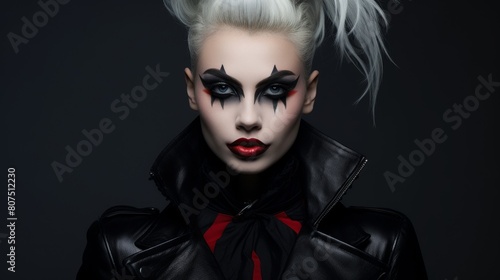 Dramatic gothic makeup and fashion