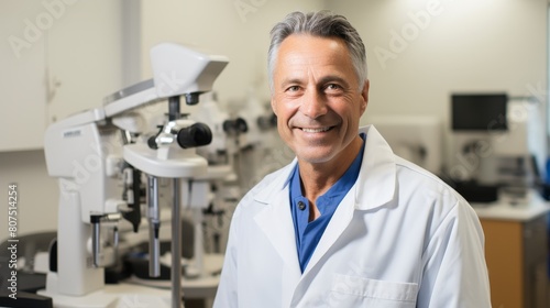 Smiling doctor in medical office