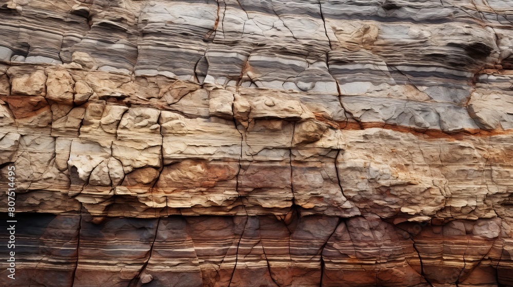 Textured rock wall with natural patterns