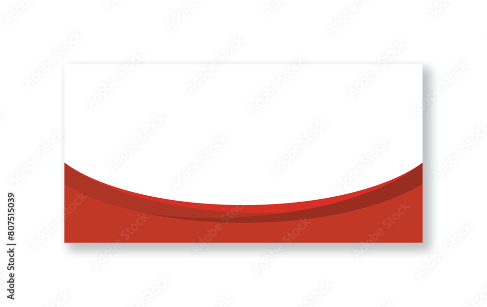 Modern abstract curved under red color on white background Modern abstract curved under red color on white background
