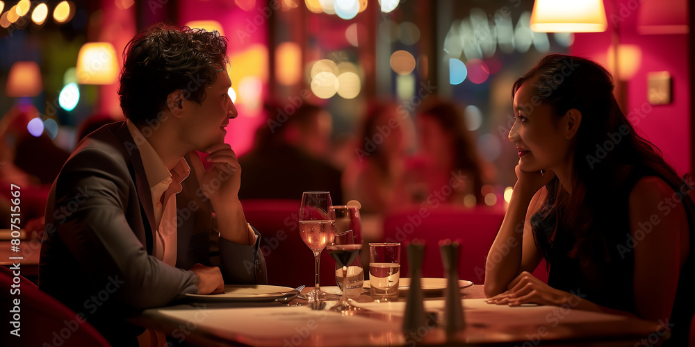Romantic Dinner for Two in Vibrant Red Ambiance Romantic Dinner for Two in Vibrant Red Ambiance