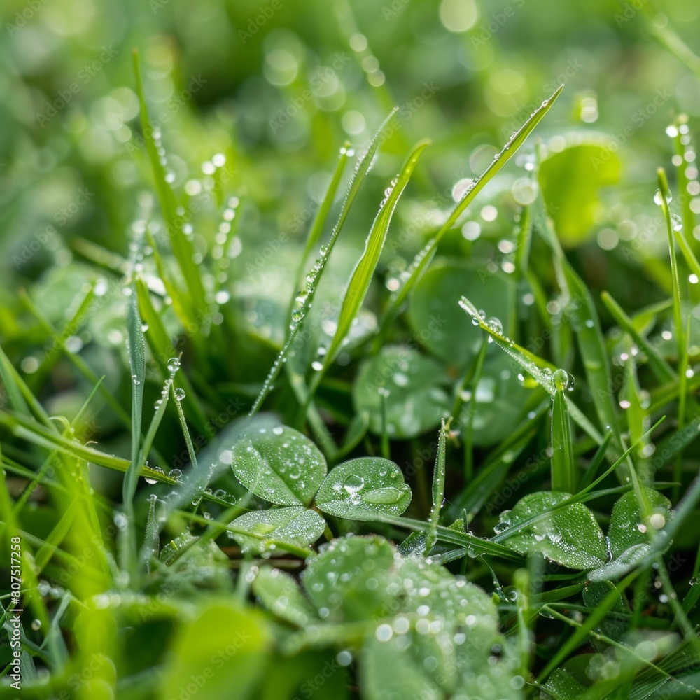 Delicate Dewdrops Background Illustration