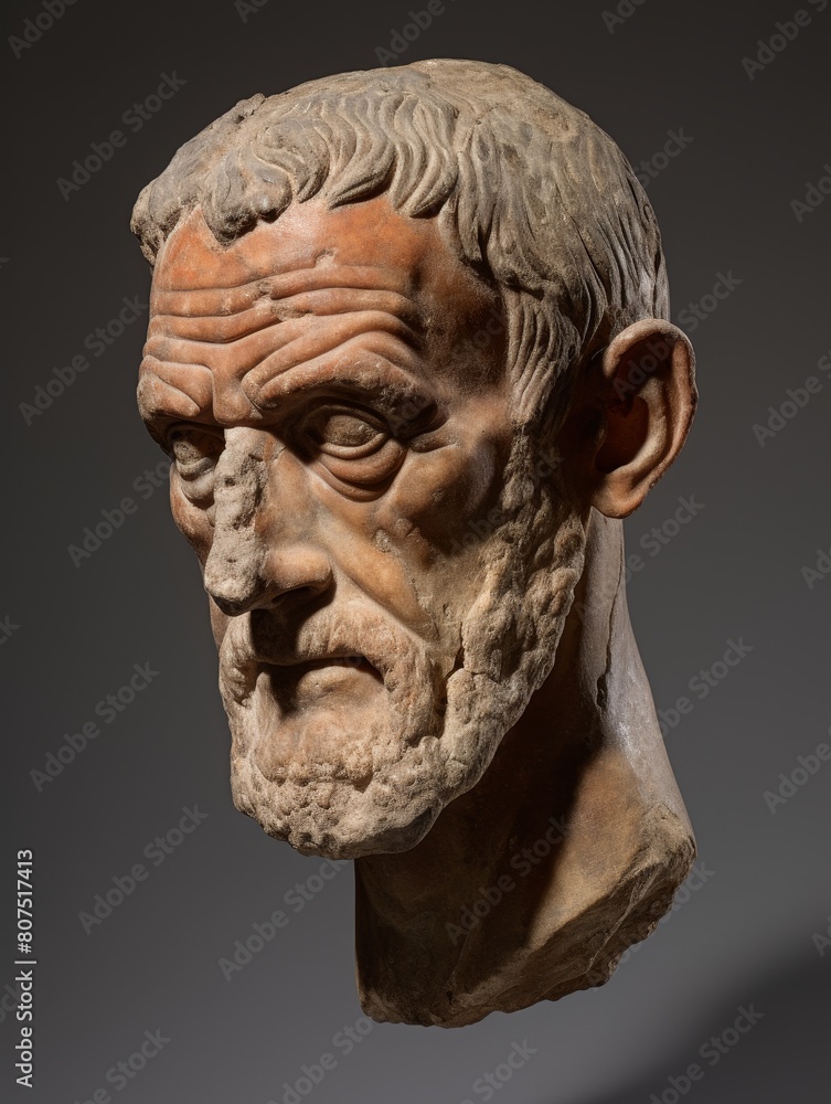 ancient greek philosopher bust sculpture