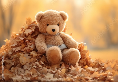 Cozy autumn teddy bear © Balaraw