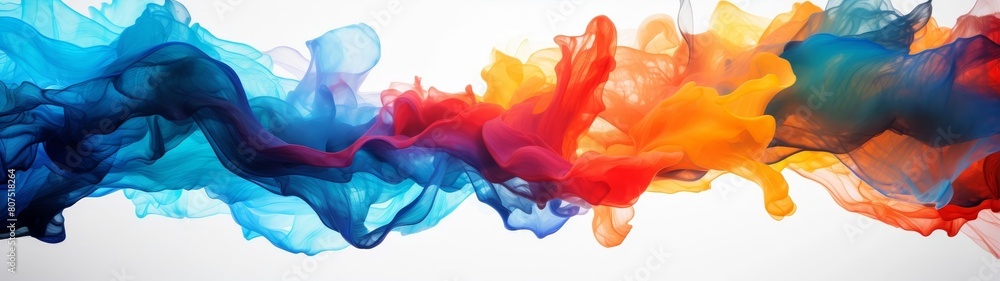 Vibrant abstract ink cloud explosion
