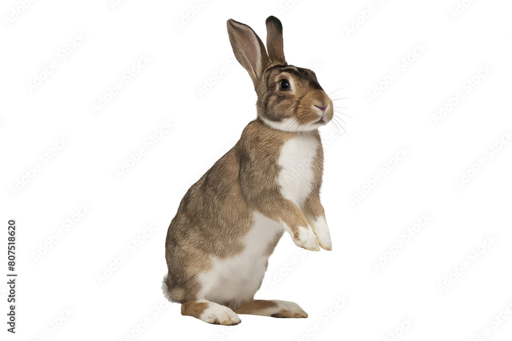 Obraz premium isolated cute rabbit , GENERATIVE AI