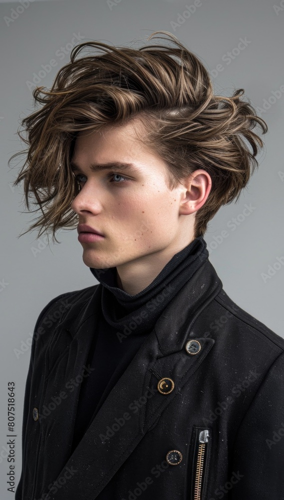 Command attention with a meticulously styled side-swept undercut, exuding confidence and sophistication effortlessly.