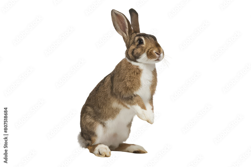 Obraz premium isolated cute rabbit , GENERATIVE AI