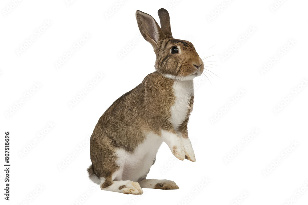 Obraz premium isolated cute rabbit , GENERATIVE AI