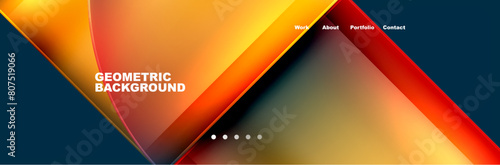 Circle triangle geometric web site page template. Vector Illustration For Wallpaper, Banner, Background, Card, Book Illustration, landing page