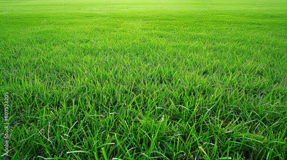 Lush green meadow background, sunny weather Lush green meadow background, sunny weather