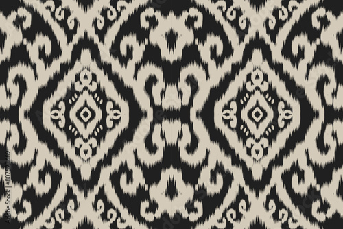 Seamless ethnic design, ikat art. beautiful hand drawn Design for textile and printingEthnic pattern.beautiful pattern. folk embroidery,bohemian style,aztec geometric art	