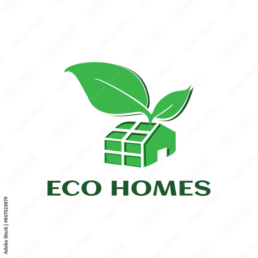 Leaf home vector logo design. Green Eco Home Logo Icon Vector design illustration. Ecology Home logo icon design concept vector template. Nature house logo with green color can be used brand identity Leaf home vector logo design. Green Eco Home Logo Icon Vector design illustration. Ecology Home logo icon design concept vector template. Nature house logo with green color can be used brand identity