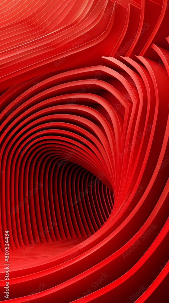 This captivating artwork features a striking red background adorned with an array of curved surfaces. The surfaces exhibit a gradient of rounded edges and irregular shapes This captivating artwork features a striking red background adorned with an array of curved surfaces. The surfaces exhibit a gradient of rounded edges and irregular shapes