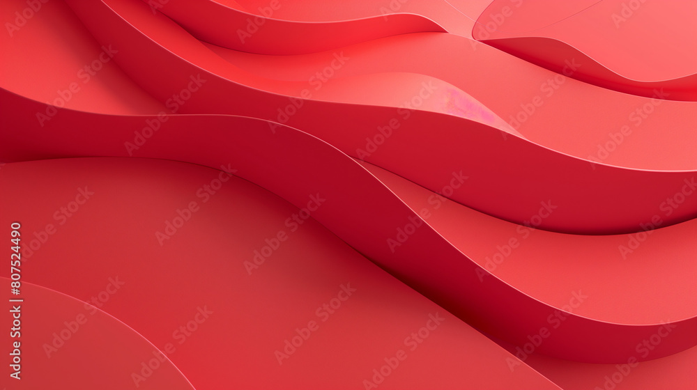 This captivating artwork features a striking red background adorned with an array of curved surfaces. The surfaces exhibit a gradient of rounded edges and irregular shapes This captivating artwork features a striking red background adorned with an array of curved surfaces. The surfaces exhibit a gradient of rounded edges and irregular shapes