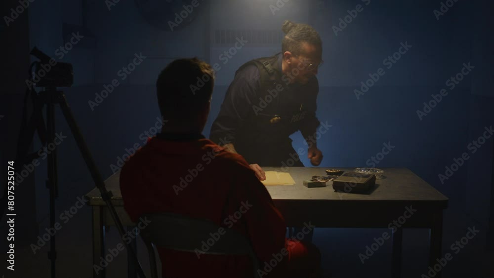 Police officer getting frustrated with interview Police officer getting frustrated with interview