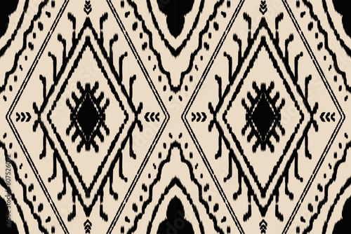 Seamless ethnic design, ikat art. beautiful hand drawn Design for textile and printingEthnic pattern.beautiful pattern. folk embroidery,bohemian style,aztec geometric art	