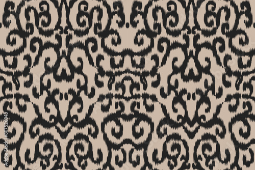 Seamless ethnic design, ikat art. beautiful hand drawn Design for textile and printingEthnic pattern.beautiful pattern. folk embroidery,bohemian style,aztec geometric art	