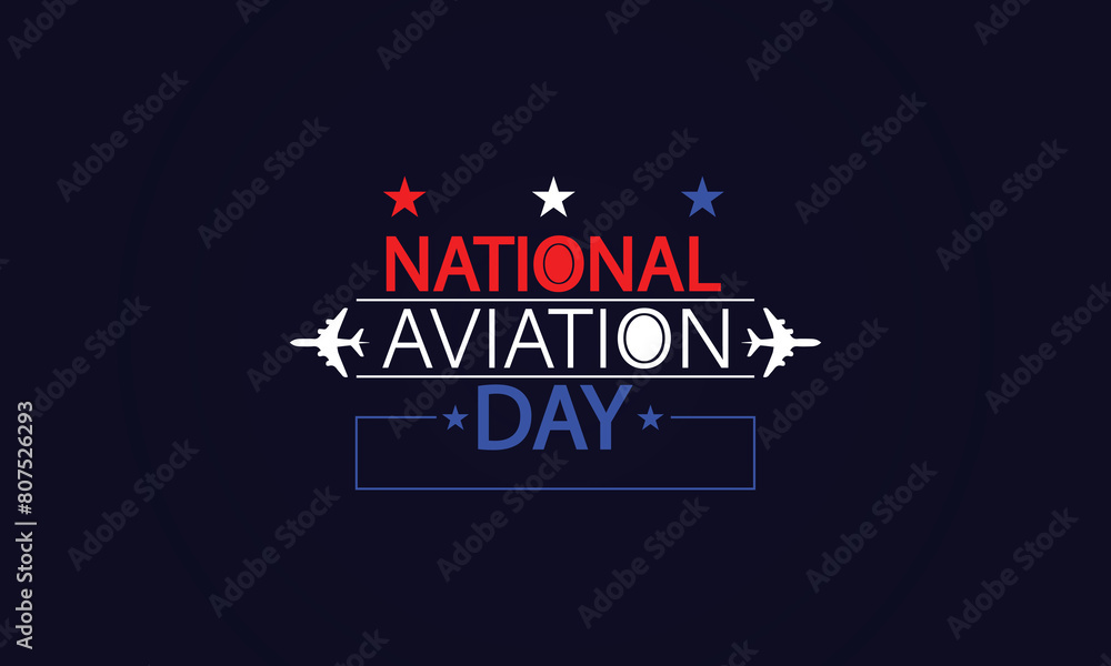 Fototapeta premium A Tribute to Aviation USA Flag Illustration for National Aviation Day