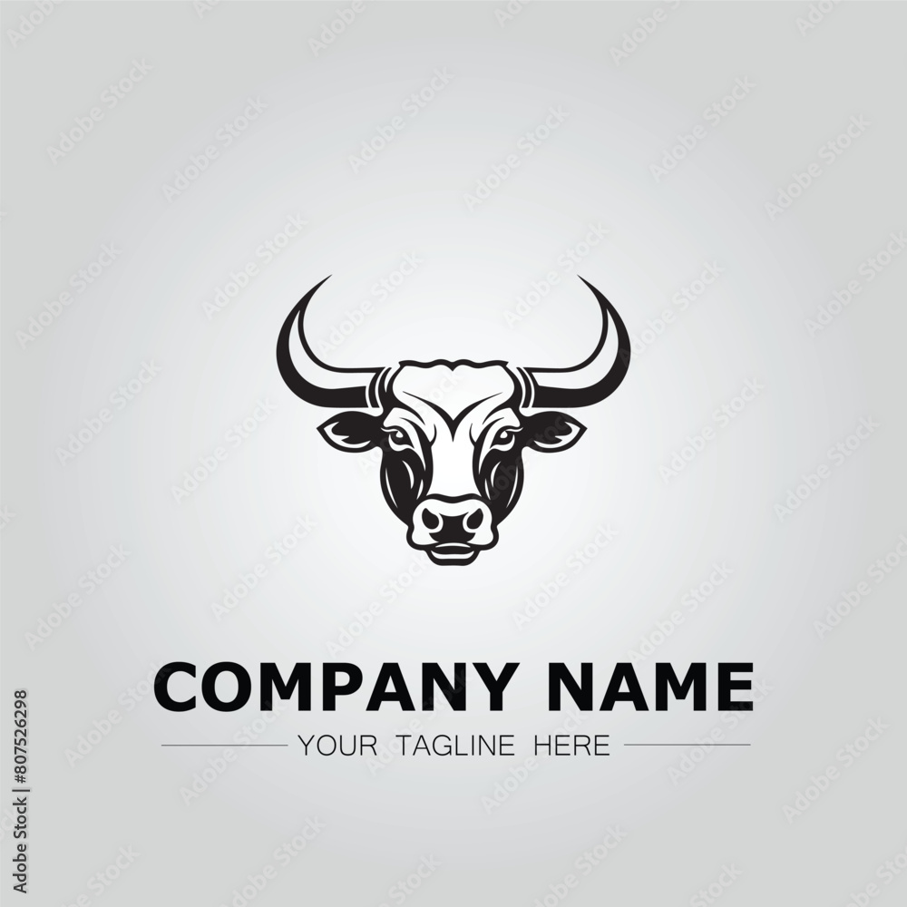 Bull Head symbol logo company vector image on the white background
Bull Head symbol logo company vector image on the white background