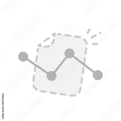 Statistics, not available. There is no data to display concept illustration flat design. simple modern graphic element for empty state ui, infographic, icon