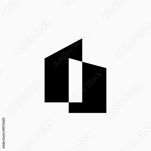 i Letter House Monogram Home mortgage architect architecture logo vector icon illustration © gaga vastard