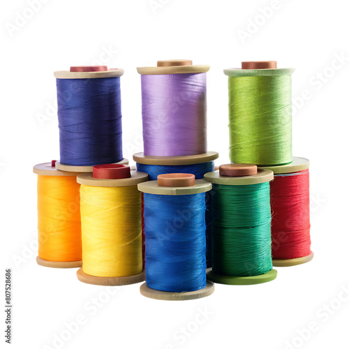 Colored threads for sewing in abundance