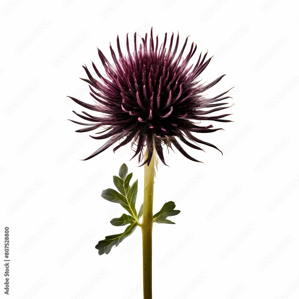 Black salsify vegetable white background, Ai Generated