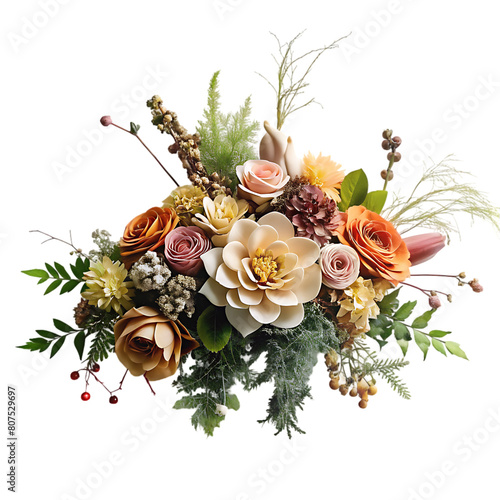 Beautiful bouquet of flowers isolated flowers