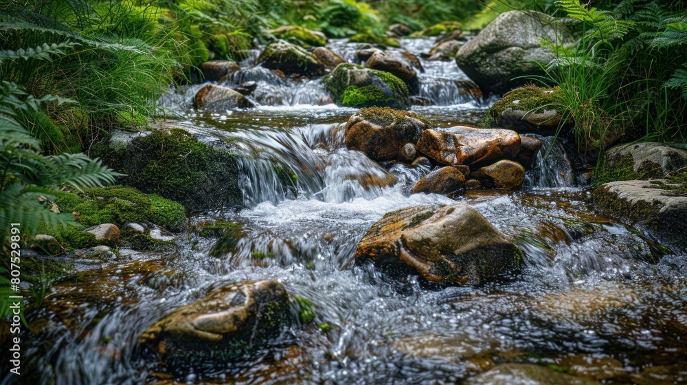 A stream in the hills above Grasmere in the Lake District A stream in the hills above Grasmere in the Lake District