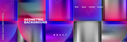 Circle triangle geometric web site page template. Vector Illustration For Wallpaper, Banner, Background, Card, Book Illustration, landing page