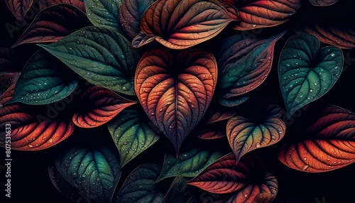 Wallpaper Mural Image of Sweet Potato Vine plant leaves for background, backdrop Torontodigital.ca