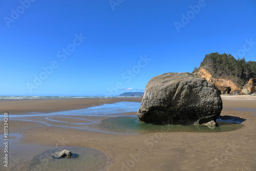 Hug Point Beach, Oregon - The beautiful beach where the stagecoaches needed to hug the cliffs at low tide to get around before roads were built in the area.