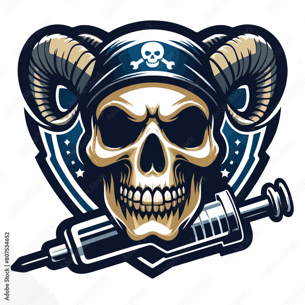 Fototapeta premium skull mascot logo icon Design