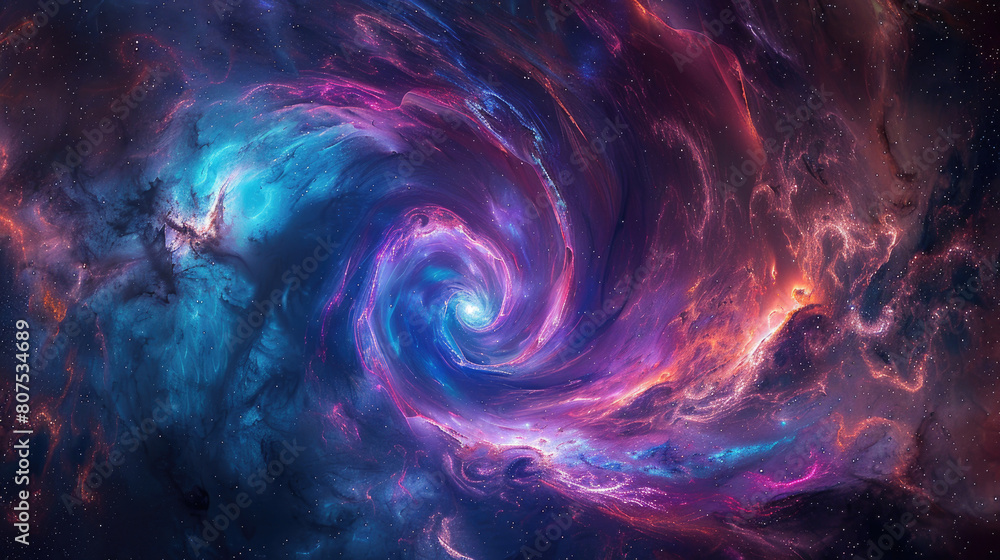 Amazing cosmic backdrop and nebula swirling purple and blue colors in outer space Amazing cosmic backdrop and nebula swirling purple and blue colors in outer space