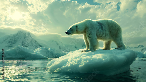 Polar Bear on Ice Floe