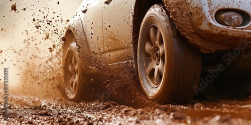 sport car on muddy road © Tomi adi kartika