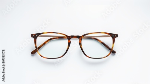 eyeglasses with a classic design on a white background