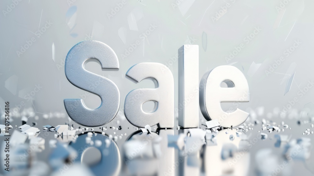 White Glossy Surface Sale concept art poster. White Glossy Surface Sale concept art poster.