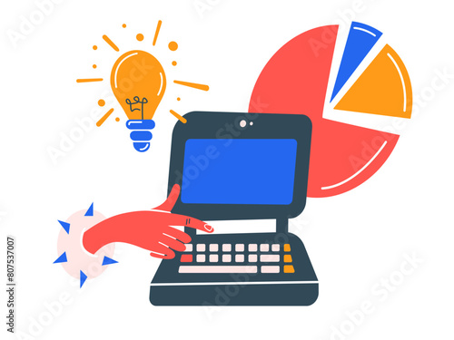 Business chart overlook