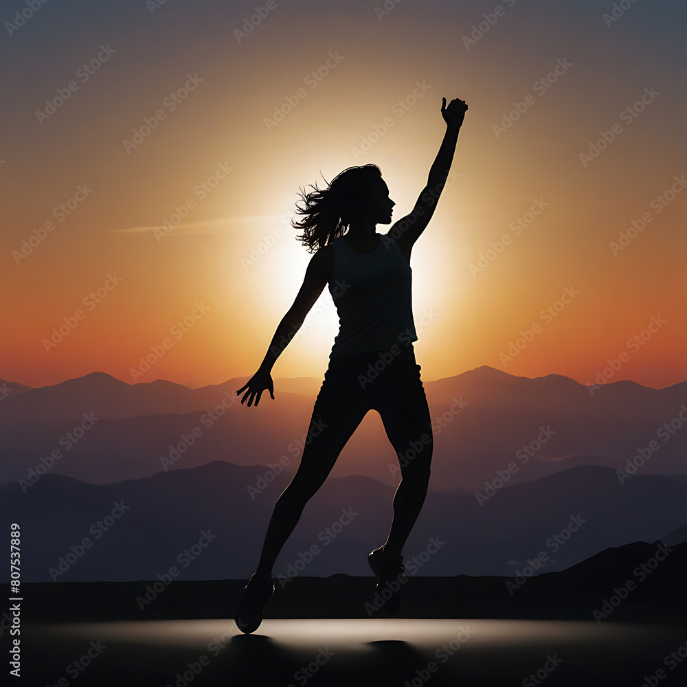 Fototapeta premium Woman Mental Health Empowerment Motivational Success