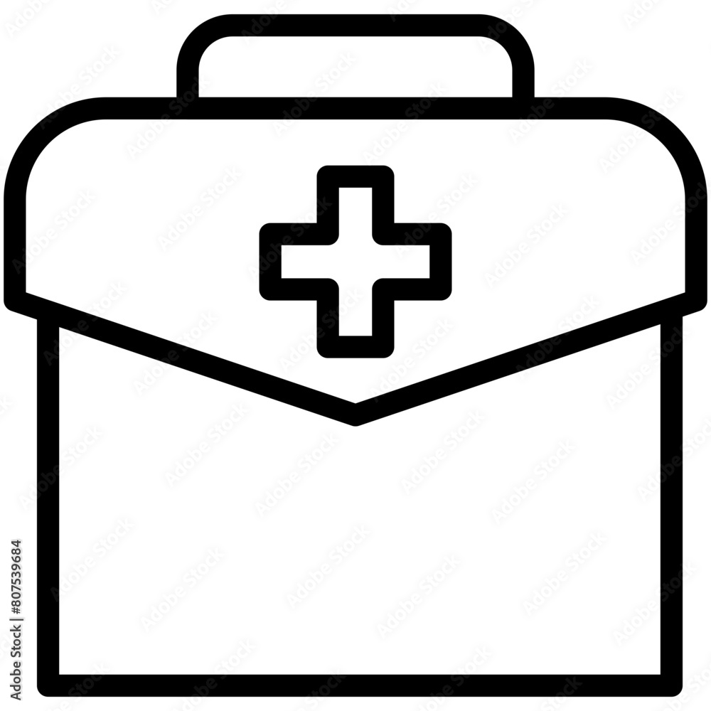 Obraz premium medical kit line icon