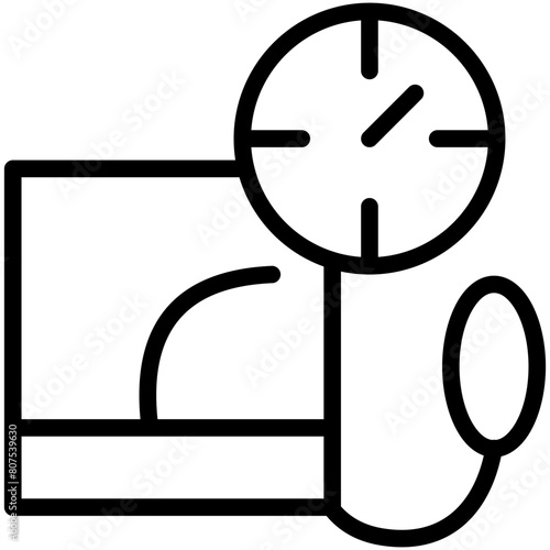 sphygmomanometer line icon
