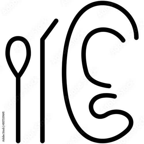 otoscope line icon