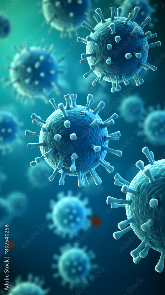Virus close-up illustration Virus close-up illustration